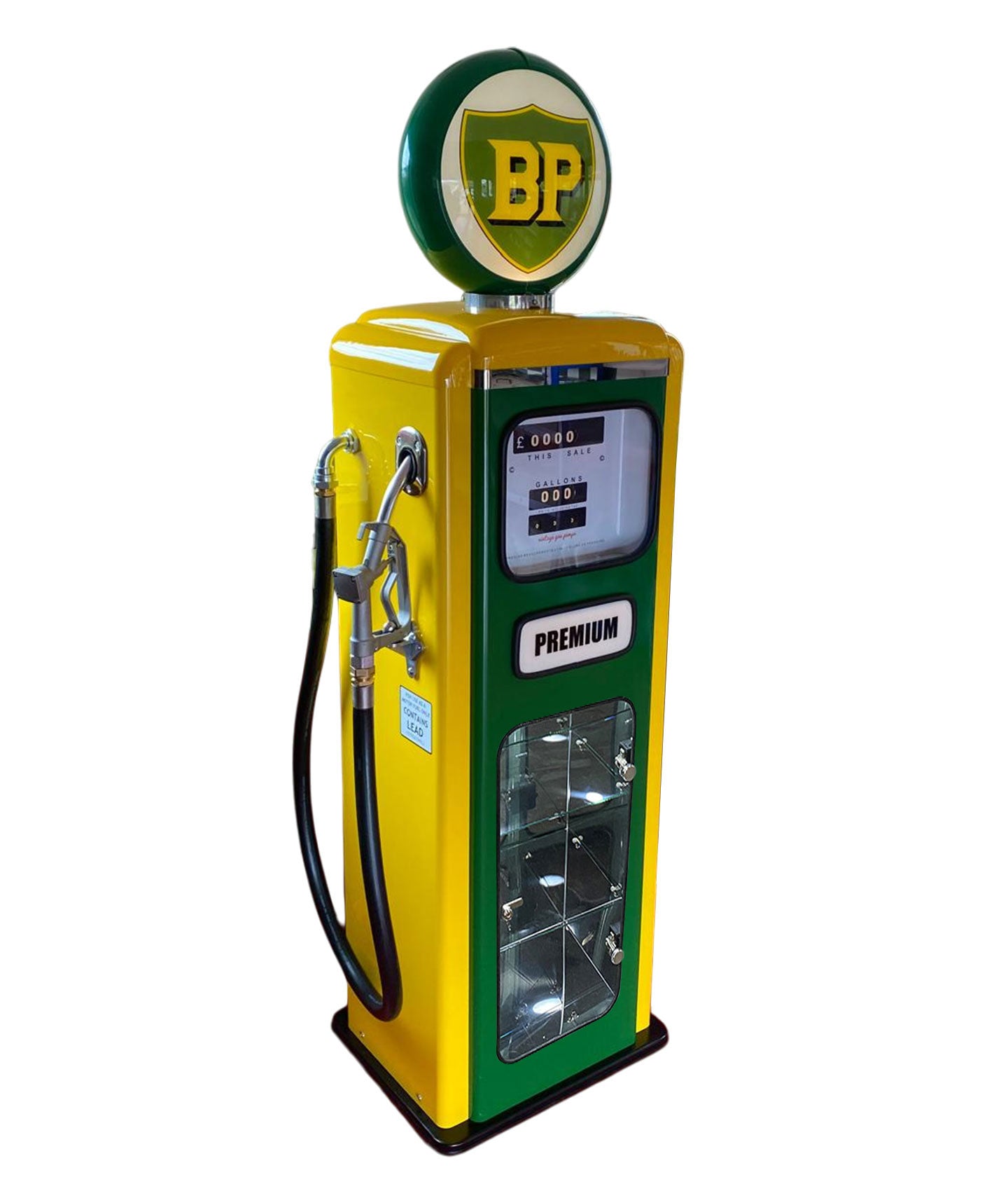 BP Cabinet vintage petrol pumps