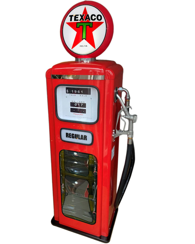 Reproduction Pump with Display Cabinet-Arts & Entertainment > Hobbies & Creative Arts > Collectibles > Vintage Advertisements-Retro Petrol Pumps