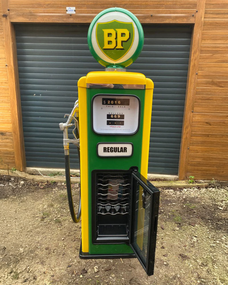 Reproduction Pump with Fridge-Arts & Entertainment > Hobbies & Creative Arts > Collectibles > Vintage Advertisements-Retro Petrol Pumps