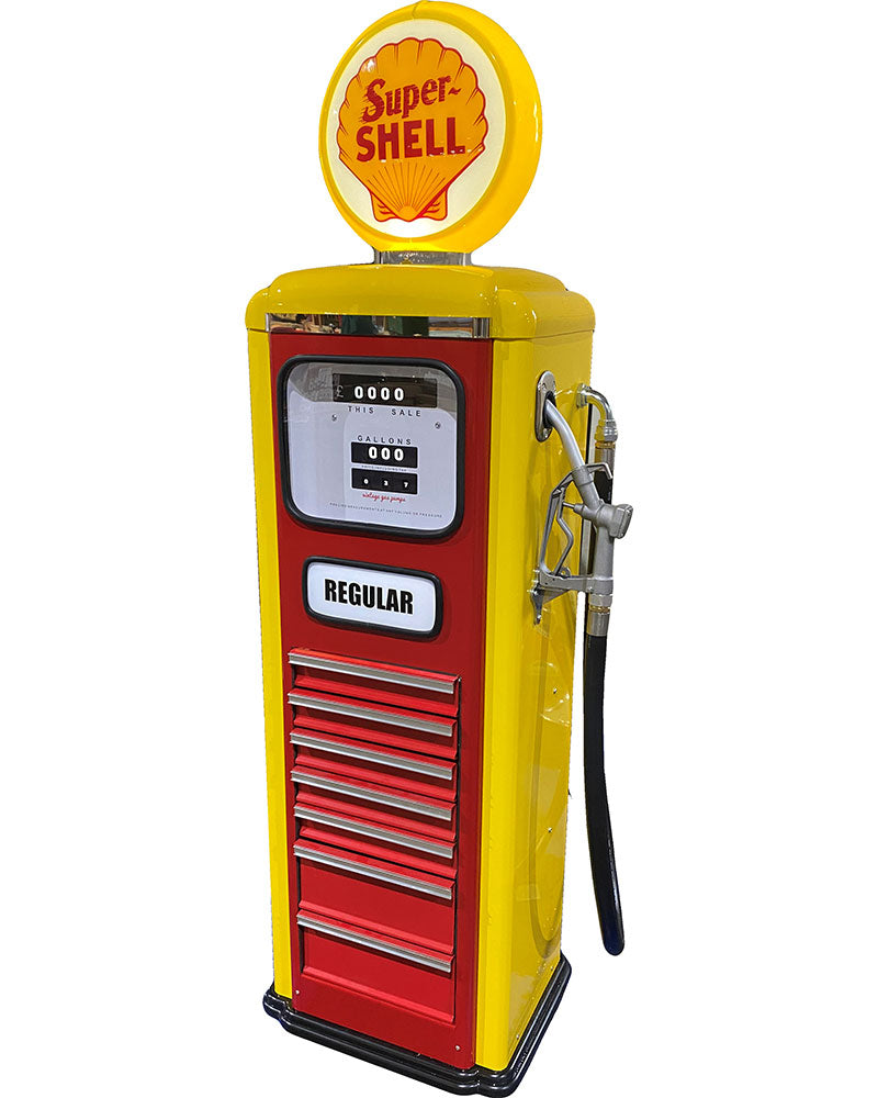 Reproduction Pump with Toolbox-Arts & Entertainment > Hobbies & Creative Arts > Collectibles > Vintage Advertisements-Retro Petrol Pumps