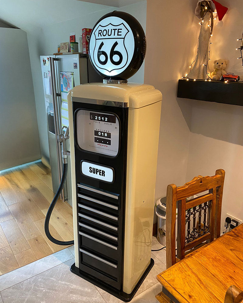 Reproduction Pump with Toolbox-Arts & Entertainment > Hobbies & Creative Arts > Collectibles > Vintage Advertisements-Retro Petrol Pumps