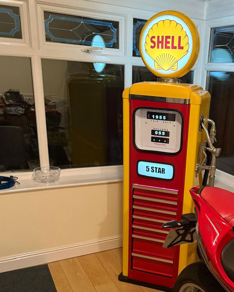 Reproduction Pump with Toolbox-Arts & Entertainment > Hobbies & Creative Arts > Collectibles > Vintage Advertisements-Retro Petrol Pumps