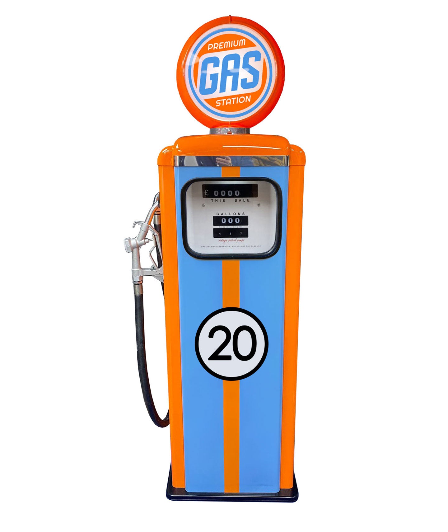 Gas reproduction petrol pump front