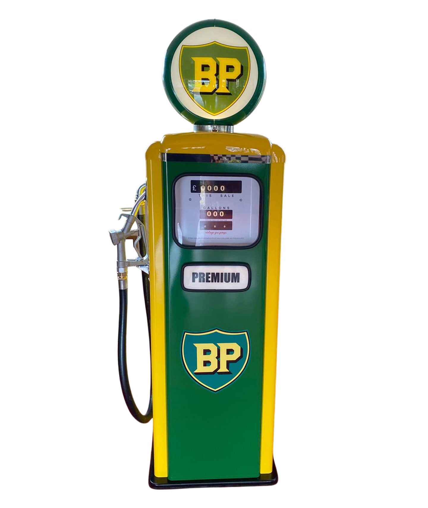 BP reproduction petrol pump front