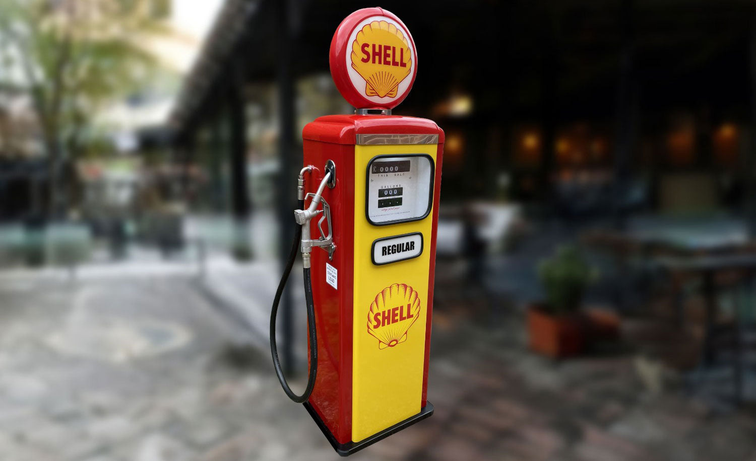 Shell Reproduction Vintage Petrol Pump in Cafe